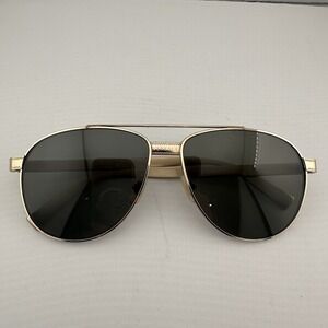 Versace Mens Aviator Sunglasses VE 2209 Gold Tone Gray Lenses Preppy Luxury